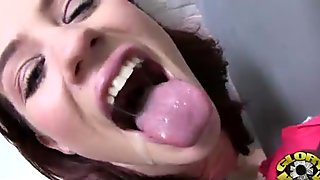 Horny Lady Enjoys Gloryhole Cocksucking Interracial 7