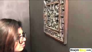 Ava Taylor Glory Hole Blowjob Sucking Glasses