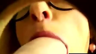 Gorgeous babe with glasses found 2 big dicks to suck off